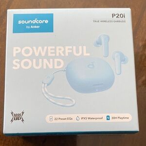 Anker Soundcore P20i Blue Wireless Earbuds NIB - unopened and unused